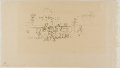 Het terras, Luxemburg door James Abbott McNeill Whistler