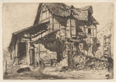 Het Onveilige Huurhuis, uit de Franse Set door James Abbott McNeill Whistler