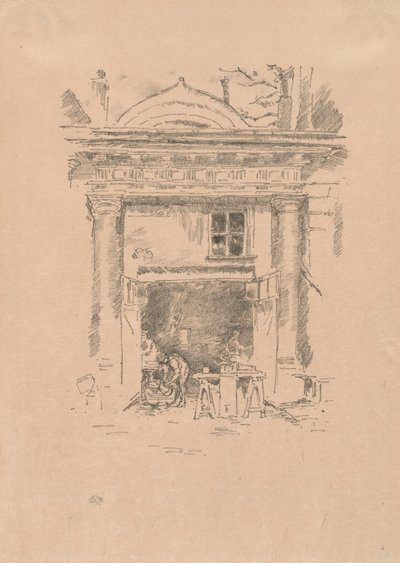 De smeden, Impasse des Carmélites door James McNeill Whistler
