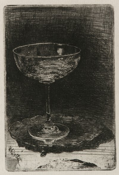 Het Wijnglas door James Abbott McNeill Whistler