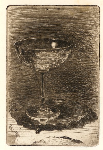 Het Wijnglas door James Abbott McNeill Whistler