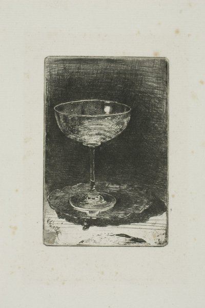 Het wijnglas door James Abbott McNeill Whistler