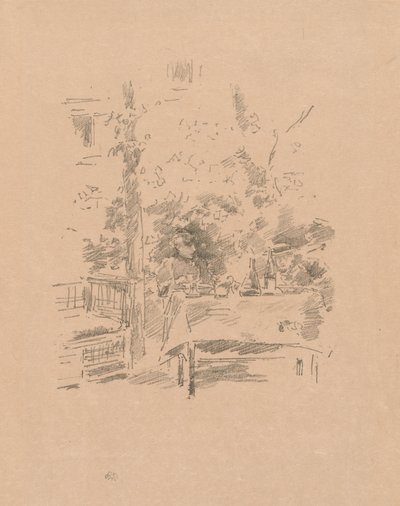 Tête-à-tête in de tuin door James Abbott McNeill Whistler
