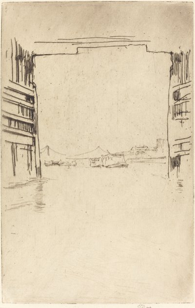 Onder de oude Battersea-brug door James Abbott McNeill Whistler