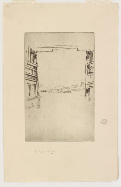 Onder de oude Battersea-brug door James Abbott McNeill Whistler