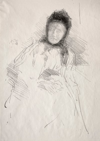 Onafgemaakte schets van Lady Haden door James McNeill Whistler