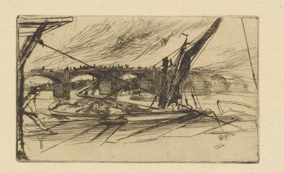 Vauxhallbrug door James Abbott McNeill Whistler