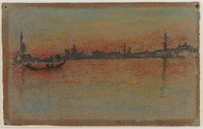 Venetië: Zonsondergang in de Haven door James Abbott McNeill Whistler