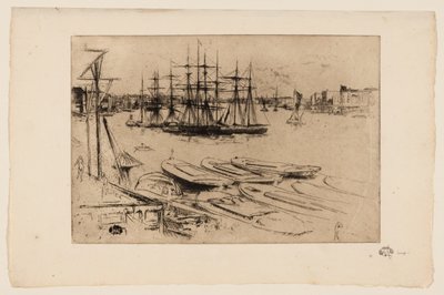 Wapping - Het Bekken door James Abbott McNeill Whistler