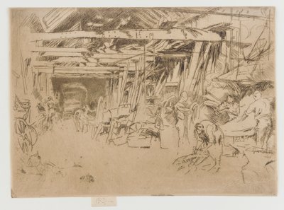 Wagenmaker door James Abbott McNeill Whistler