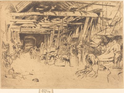 Wielmaker door James Abbott McNeill Whistler