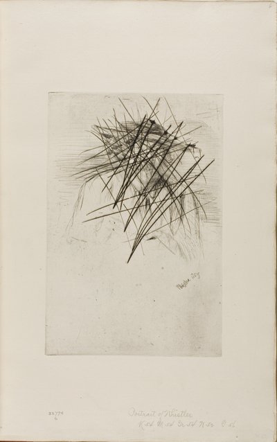 Whistler met een hoed door James Abbott McNeill Whistler