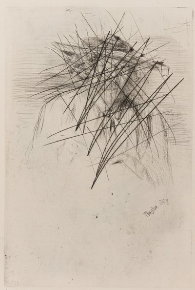 Whistler met een hoed door James Abbott McNeill Whistler