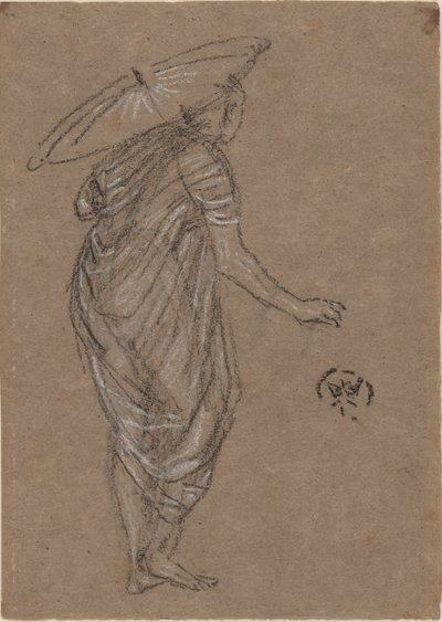 Vrouw met Parasol door James Abbott McNeill Whistler