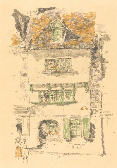 Geel Huis, Lannion door James Abbott McNeill Whistler