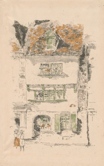 Geel Huis, Lannion door James Abbott McNeill Whistler