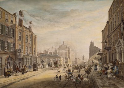 Uitzicht naar Hanover Square met Holles Street, Londen door James Miller