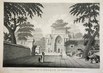 Uitzicht op een Moskee in Chunar door James Moffat