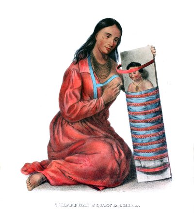 Chippeway (Ojibwe) vrouw en kind door James Otto Lewis