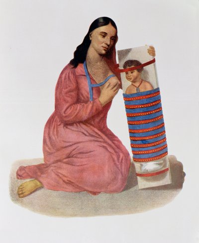 Chippeway moeder en kind, 1826, illustratie uit 