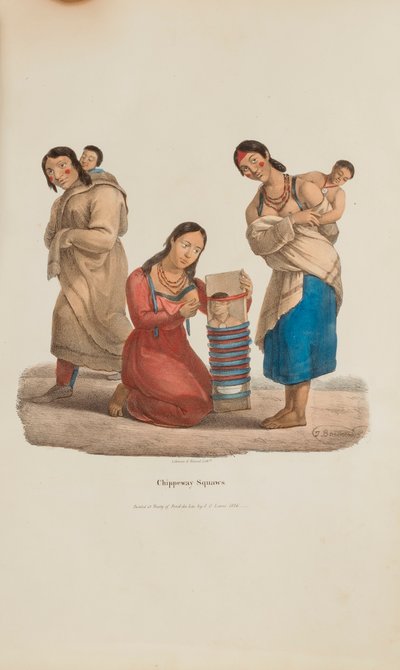 Chippeway-vrouwen, uit de Aboriginal Portfolio door James Otto Lewis