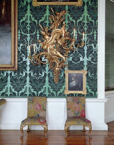 Zijstoelen en girandole, uit de Gallery Suite, gemaakt door James Pascall door James Pascall