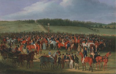 Epsom Races: De Wedpost door James Pollard