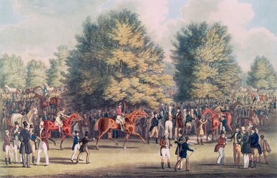 Epsom, zadelen in de Warren door James Pollard