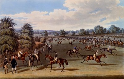 Voorbereiding om te starten, prent gemaakt door Charles Hunt, 1836 door James Pollard