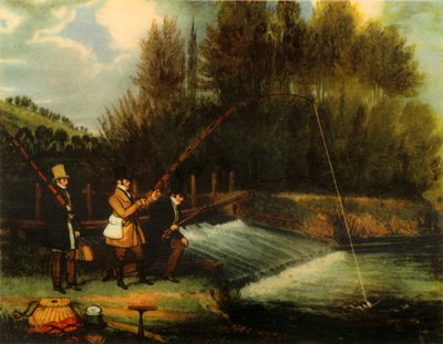 Trollen naar snoek in de rivier Lea, 1831, 1941 door James Pollard