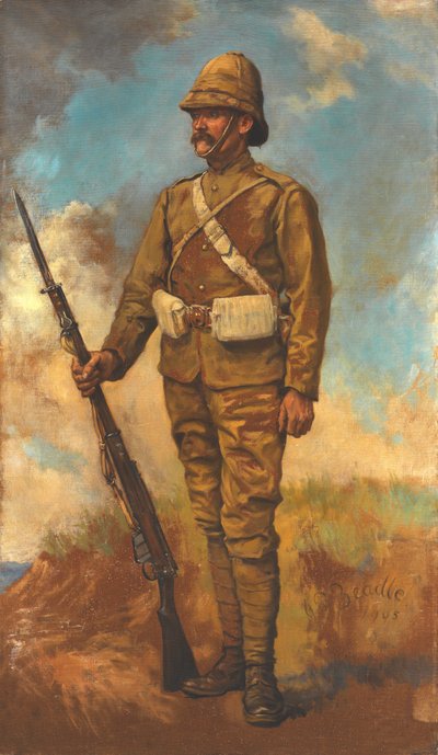 Een Britse infanterist in marsorde door James Prinsep Beadle