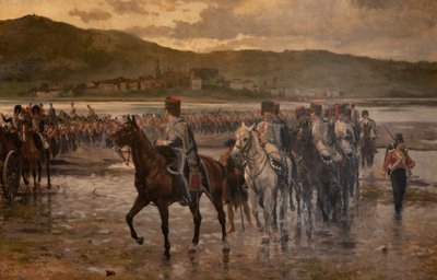 Oversteek Van De Biddasoa Door Het Leger Van Wellington 7 Oktober 1813 door James Prinsep Beadle