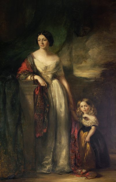 De 2e Lady de Tabley, met haar kleine dochter door James Rannie Swinton