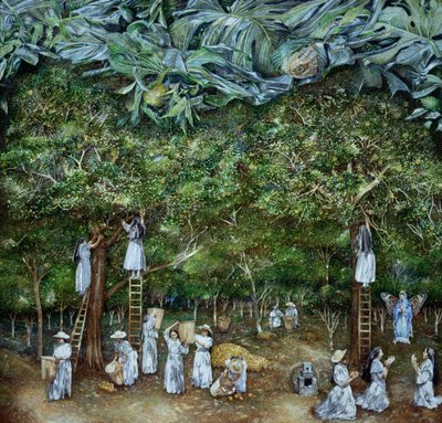 Wonderbaarlijk Visioen van de Maagd in de Sinaasappelboomgaard, 1996 door James Reeve