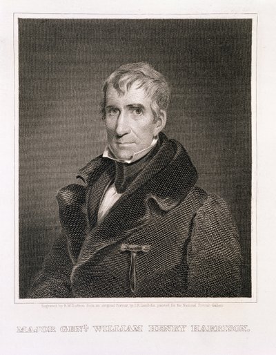 Generaal-majoor William Henry Harrison, gegraveerd door Richard W. Dodson (1812-67) door James Reid Lambdin