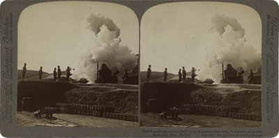 Enorme 11-inch granaat van Japans belegeringskanon begint zijn dodelijke vlucht naar Port Arthur door James Ricalton
