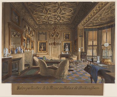 Salon Particulier van de Koningin in Buckingham Palace (De Zitkamer van de Koningin in Buckingham Palace) door James Roberts