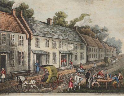 Hoofdkwartier van de hertog van Wellington, in het dorp Waterloo door James Rouse