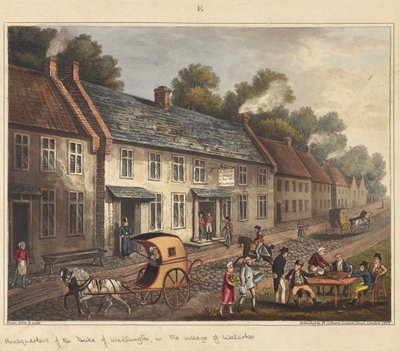 Hoofdkwartier van de Hertog van Wellington in het dorp Waterloo, uit 