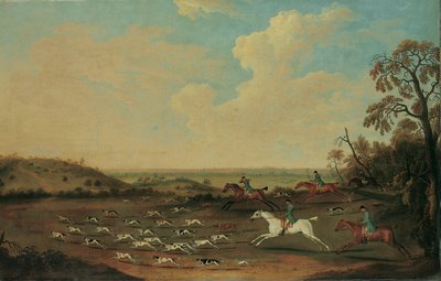 Een jacht in volle vaart in Quorley, Hampshire, ca. 1770 door James Seymour