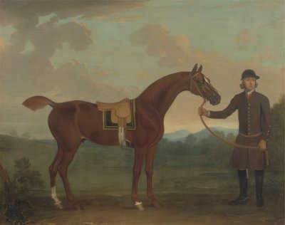 Oude vos vastgehouden door een stalknecht door James Seymour