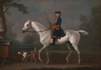 Sir Roger Burgoyne rijdend op 
