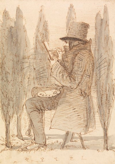 De kunstenaar schetsend door James Smetham