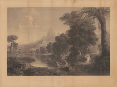 De Reis van het Leven: Jeugd door James Smillie, after Thomas Cole