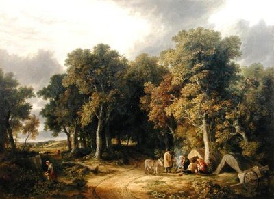 Kampement in een Bosrijk Landschap door James Stark