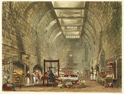 Oude Keuken, Windsor Castle, gegraveerd door William James Bennett uit 