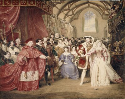 Het banket van Hendrik VIII in York Place door James Stephanoff