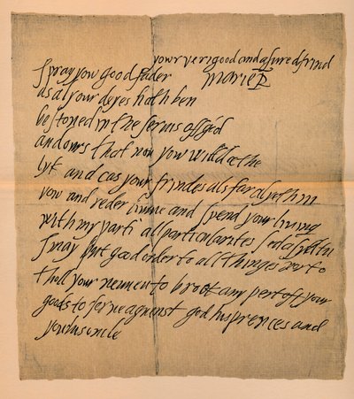 Brief van koningin Mary 1542-1587 aan de abt van Dunfermline door James Stillie