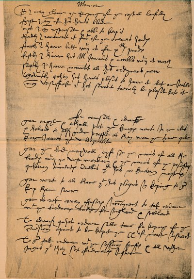 Memorandum van de Graaf van Morton bij het neerleggen van het Regentschap door James Stillie