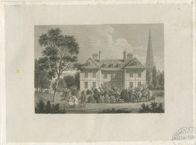 Lichfield - Bisschoppelijk Paleis in The Close: gravure, nd [c 1816] door James Storer